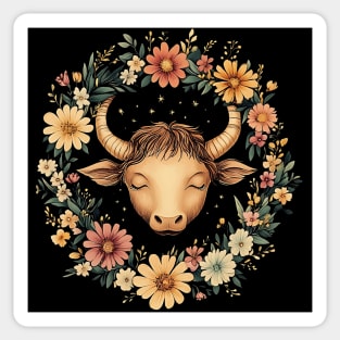 Taurus Zodiac Print – Grounded & Elegant Earth Sign Art Sticker